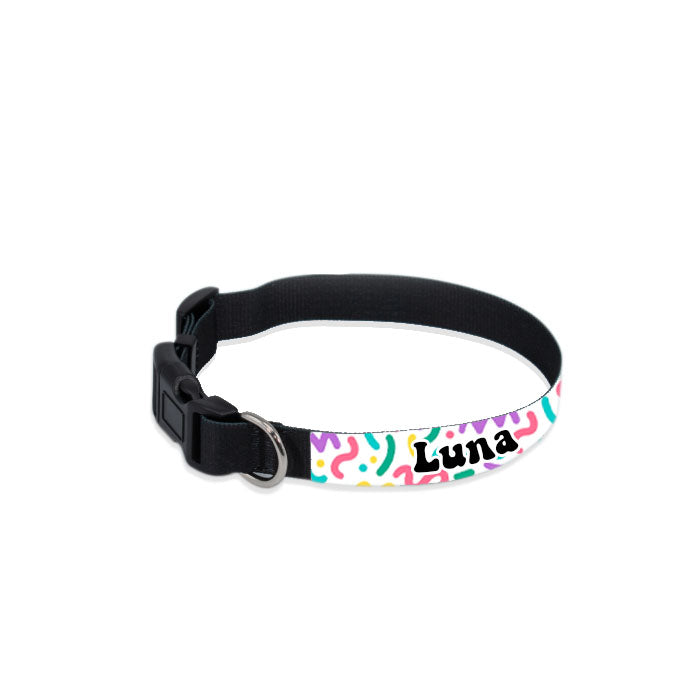 Collar mascota lineas PERSONALIZABLE