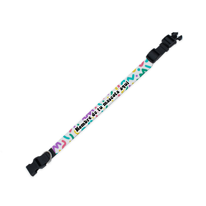 Collar mascota lineas PERSONALIZABLE