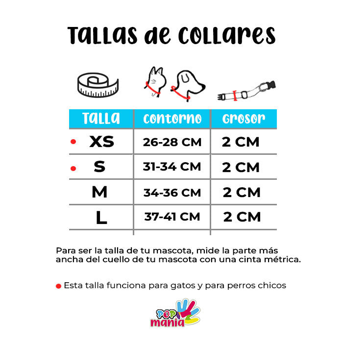 Collar mascota lineas PERSONALIZABLE