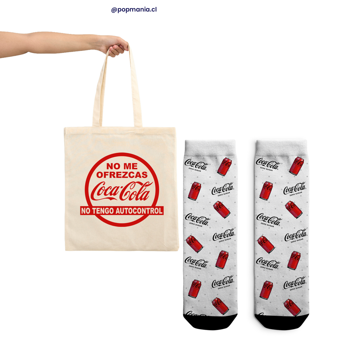Pack tote bag + calcetin Coca-Cola