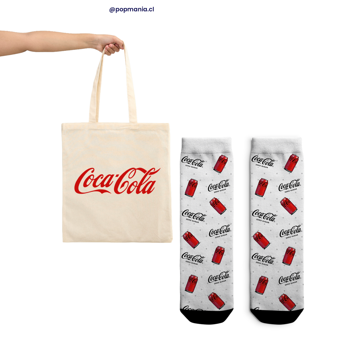 Pack tote bag + calcetin Coca-Cola