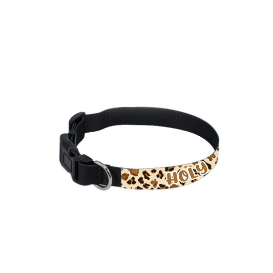 Collar mascota animal print PERSONALIZABLE